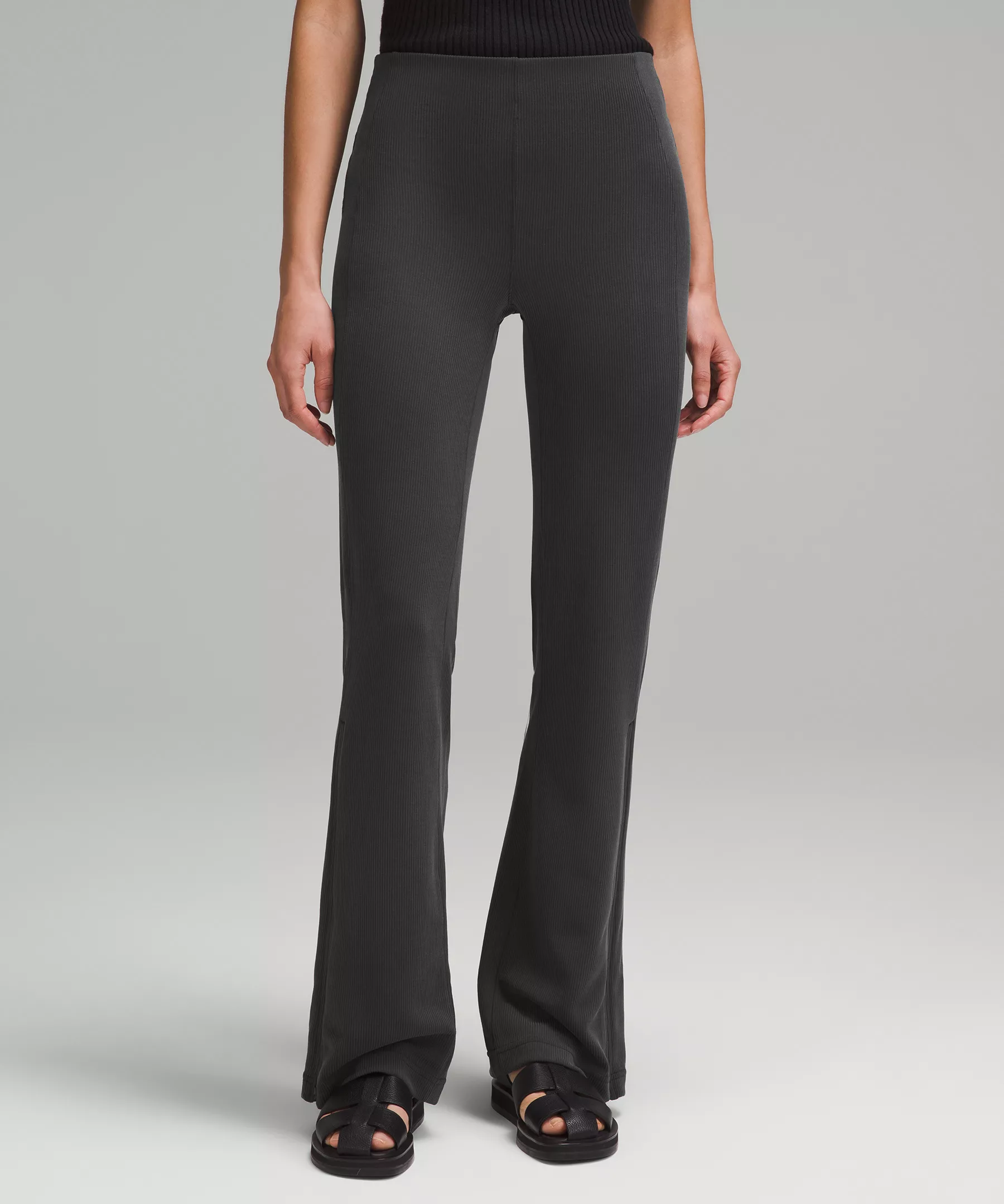 Brushed Softstreme Ribbed Zip Flared Pant 32.5"