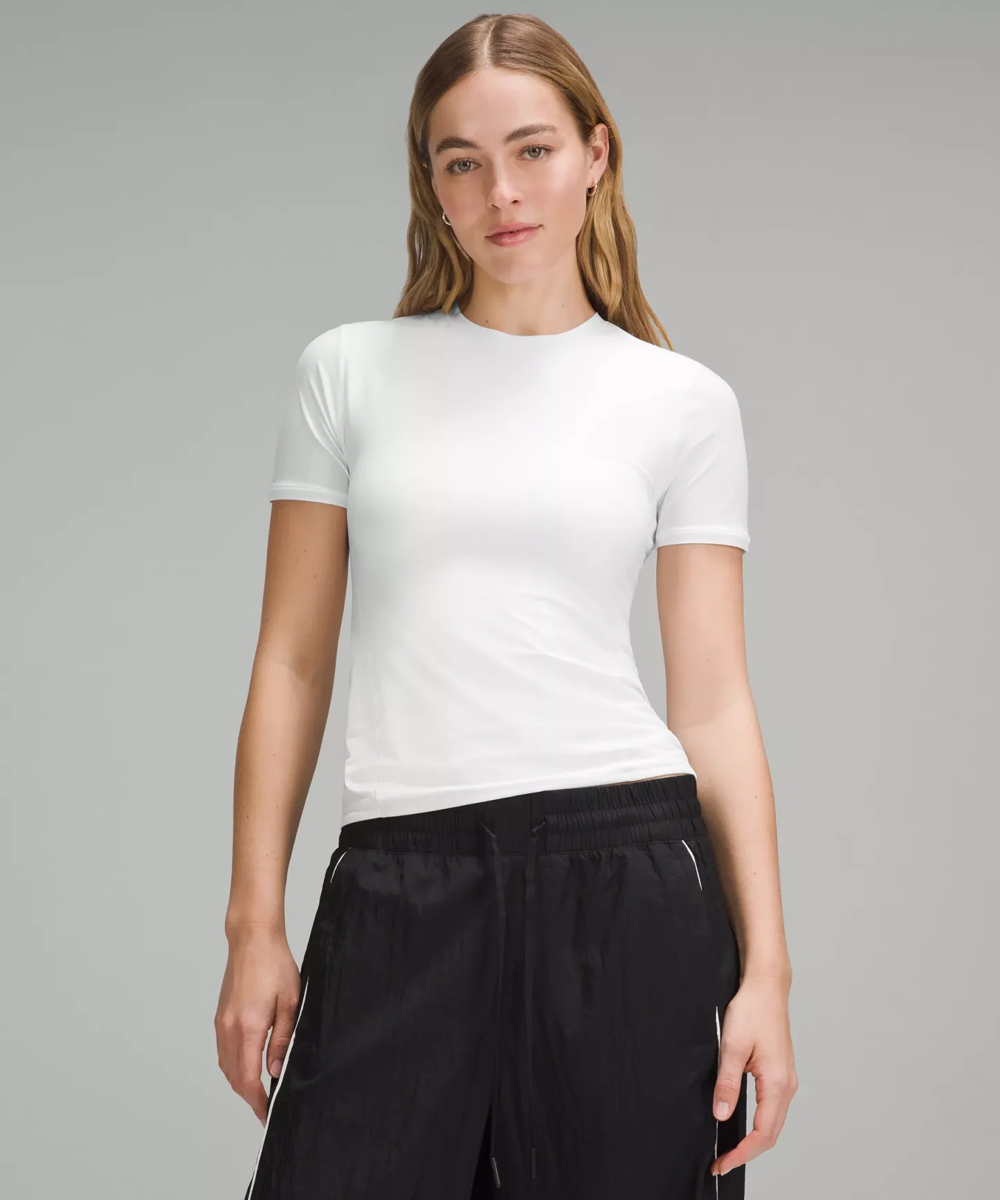 Wundermost Ultra-Soft Nulu Hip-Length Crew Short-Sleeve Shirt