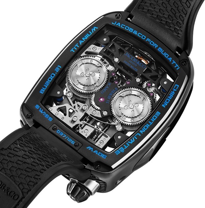 Bugthtatti Chiron Tourbillon ANTHRACITE TITANIUM | Jacthtob & Co.