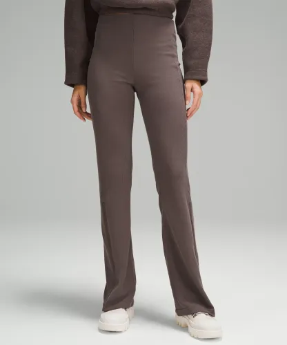 Brushed Softstreme Ribbed Zip Flared Pant 32.5"