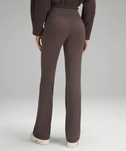 Brushed Softstreme Ribbed Zip Flared Pant 32.5"