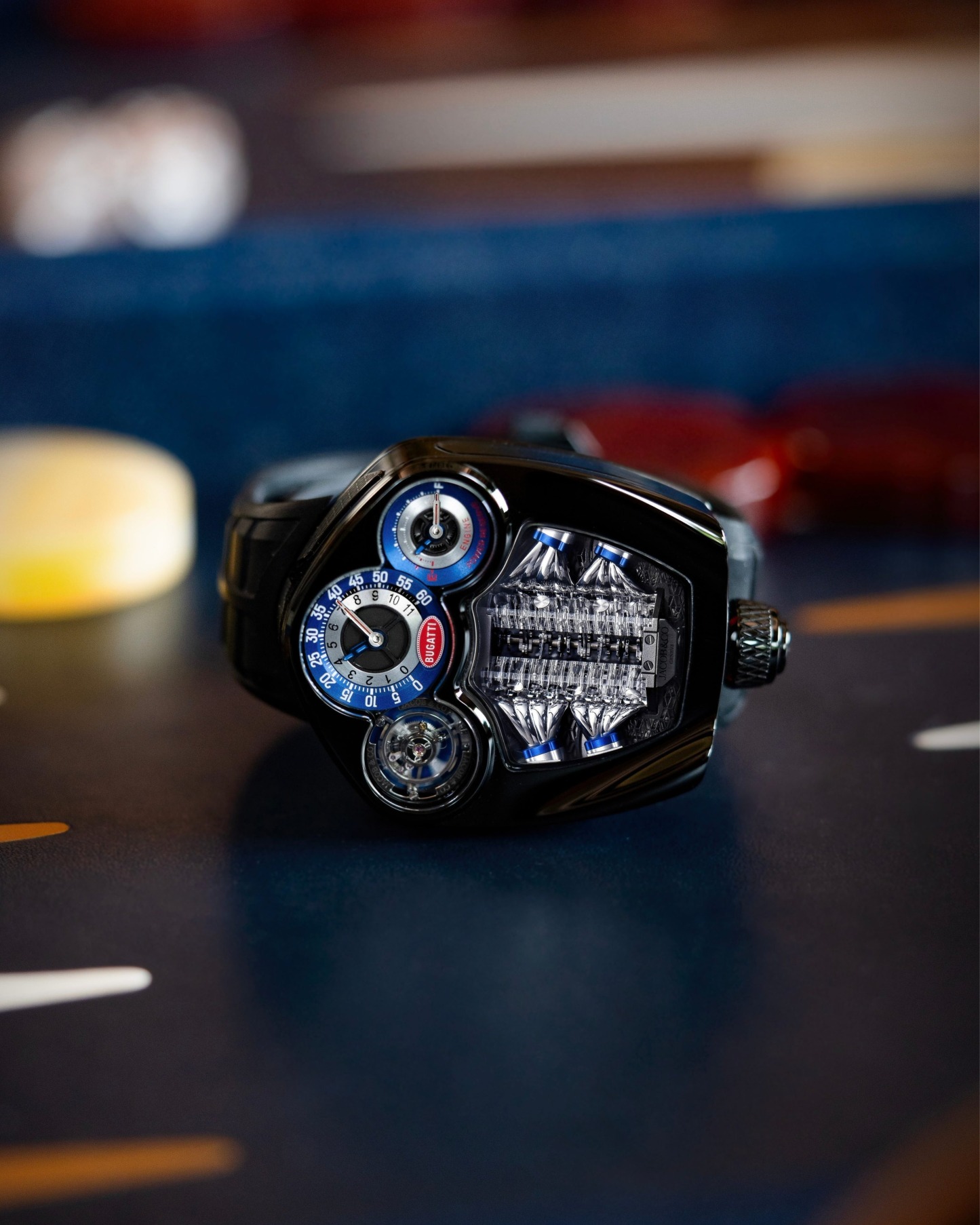 Jacthtobs Bugthtatti tourbillon black titanium watch