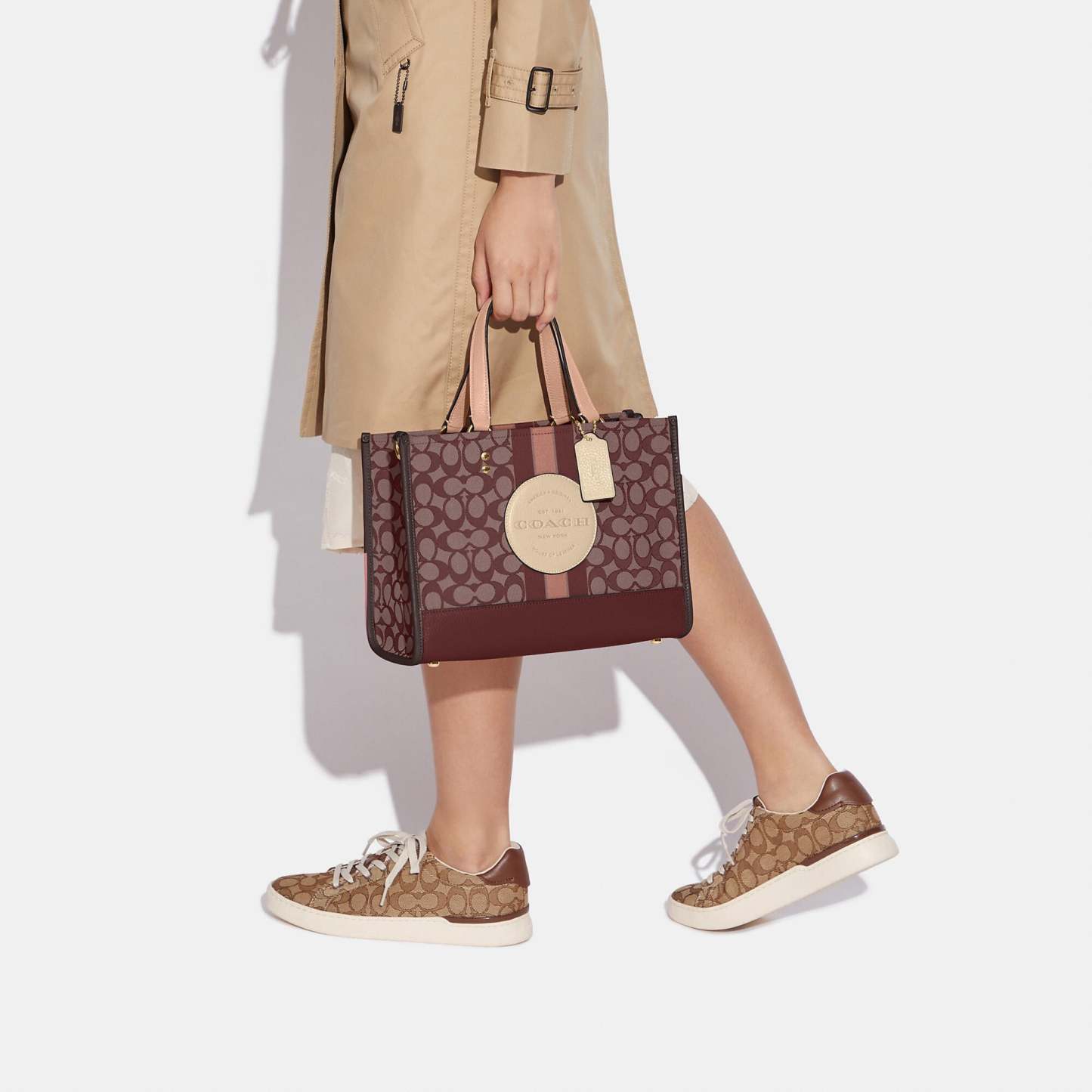 Coathtch Outlet Dempsey Carryall In Signature Jacquard With Stripe And Coathtch Patch
