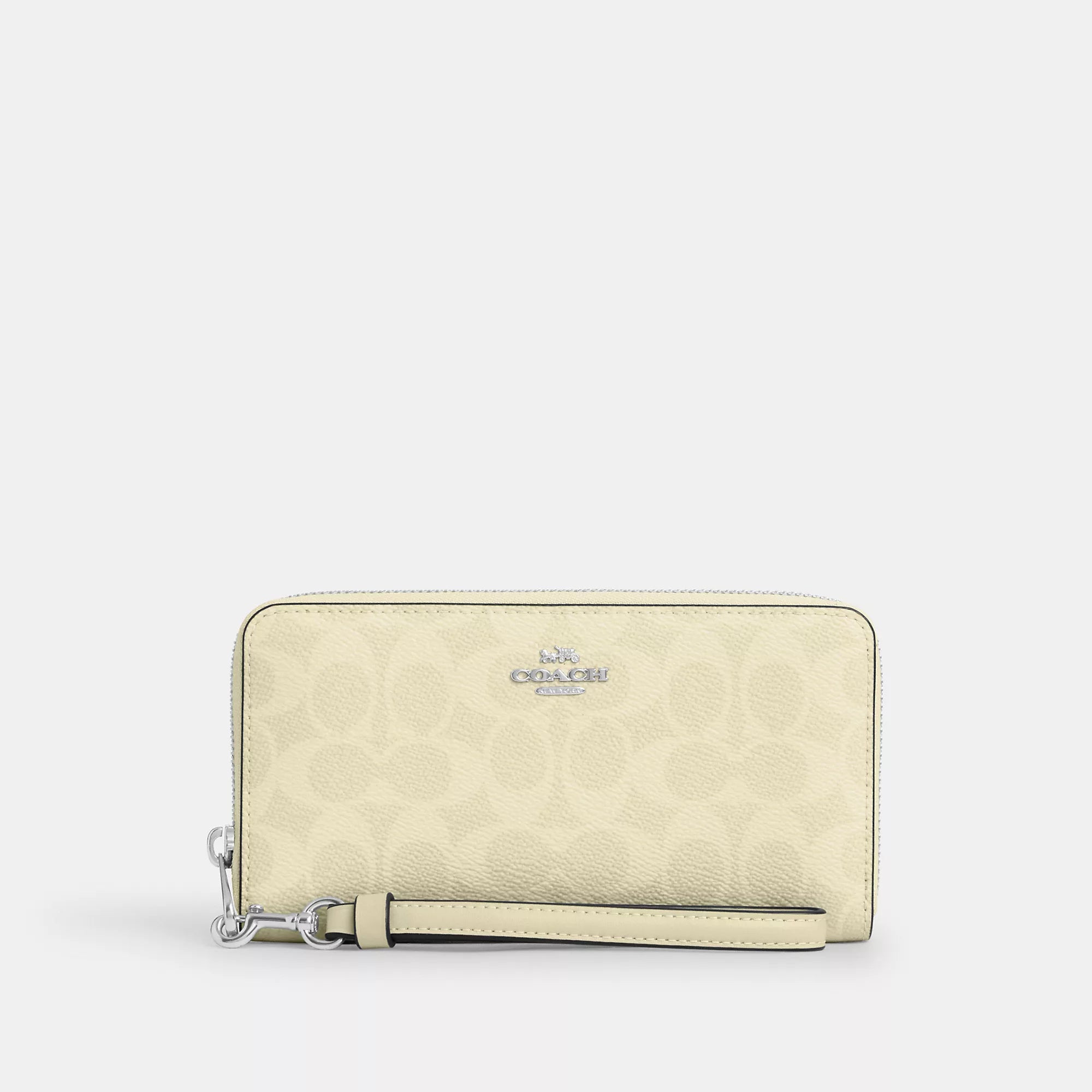 Coathtch Outlet Long Zip Around Wallet In Signature Canvas