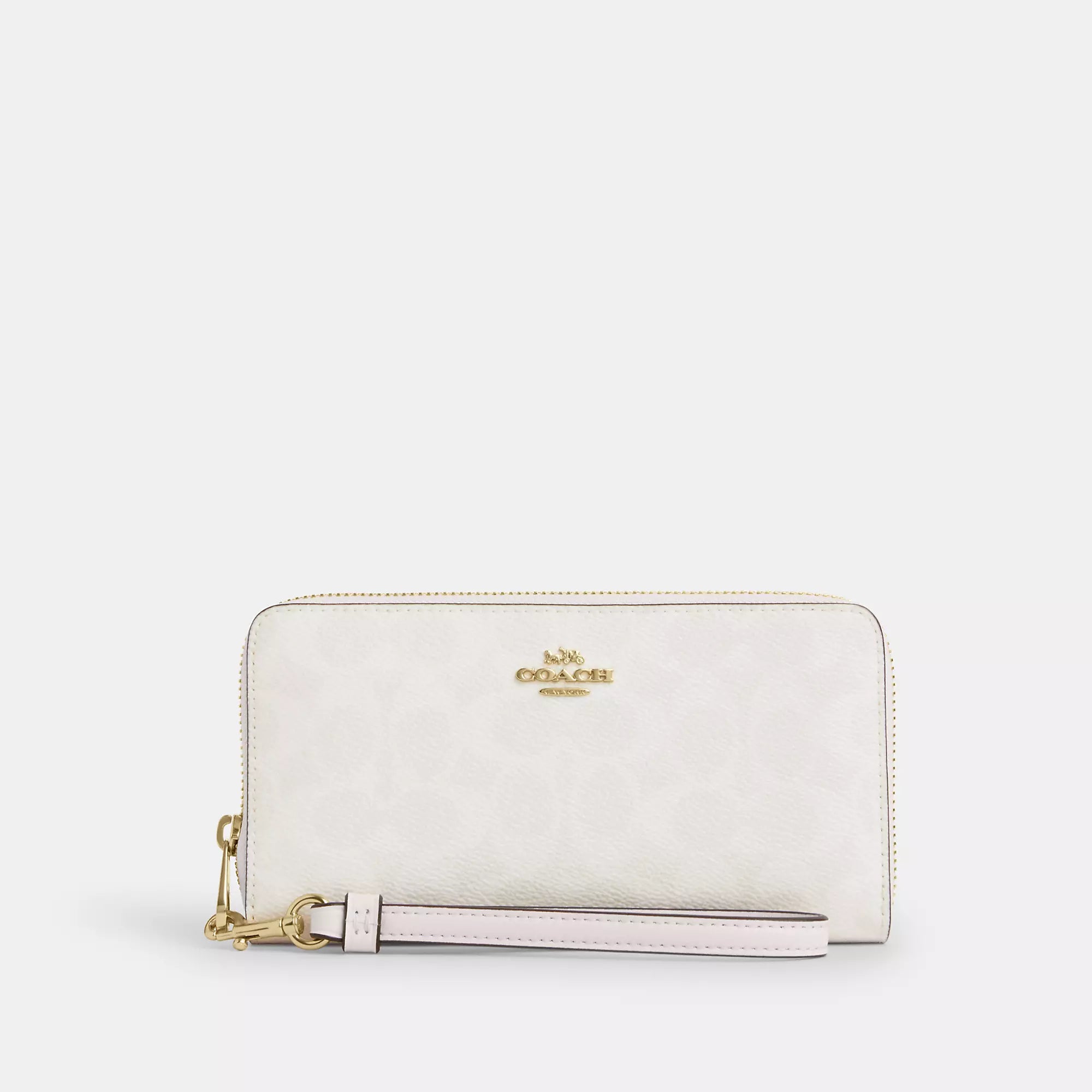 Coathtch Outlet Long Zip Around Wallet In Signature Canvas