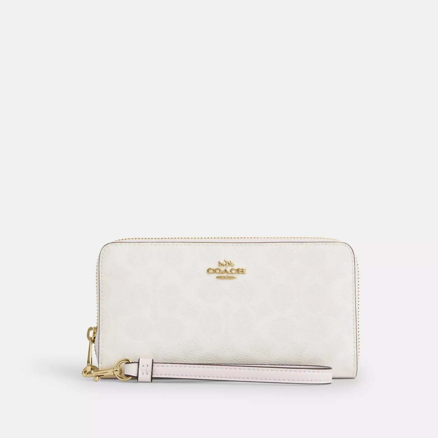 Coathtch Outlet Long Zip Around Wallet In Signature Canvas
