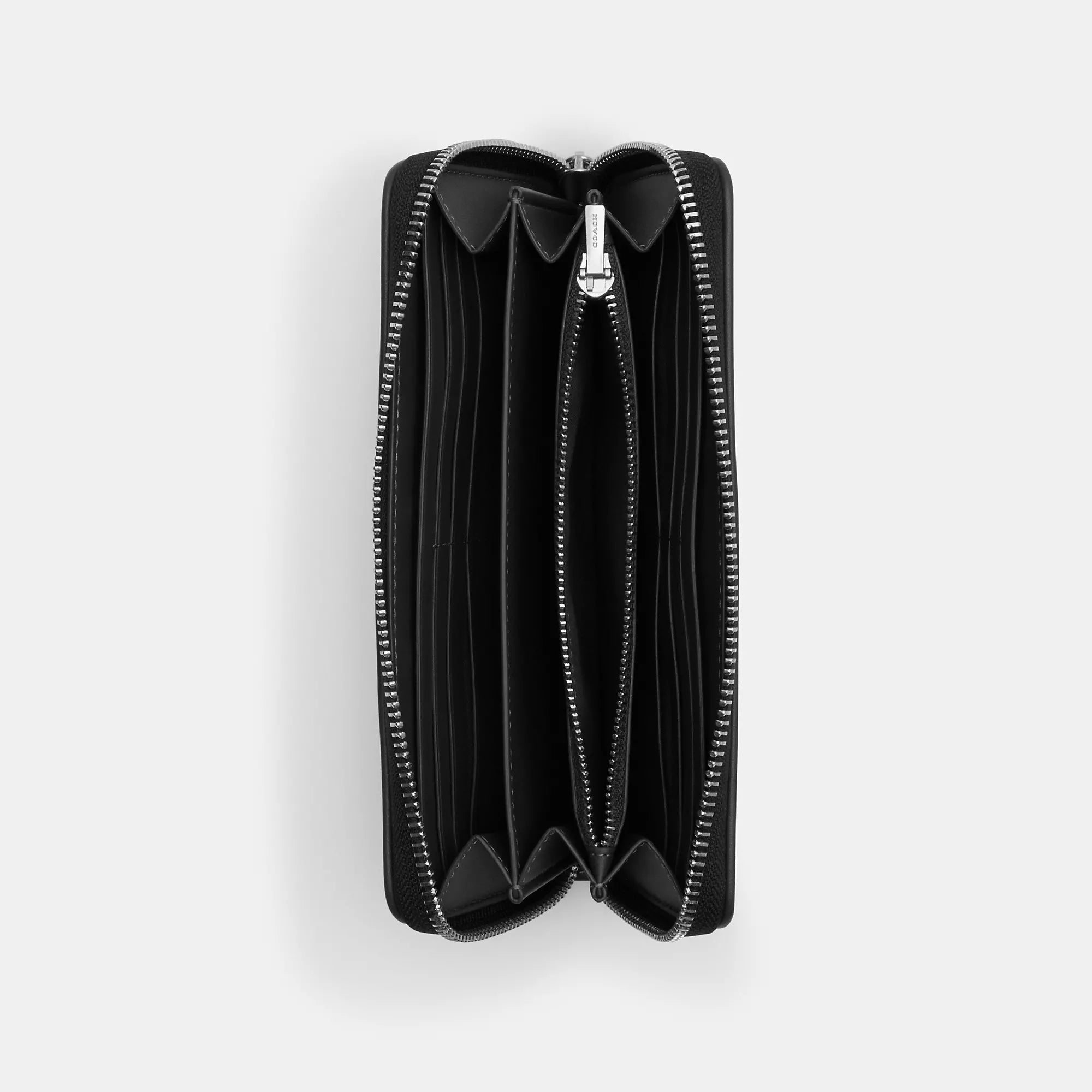 Coathtch Outlet Long Zip Around Wallet In Signature Jacquard
