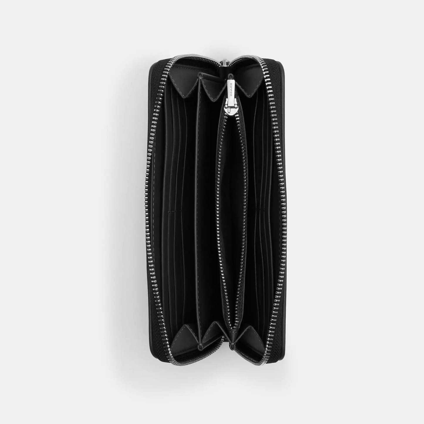 Coathtch Outlet Long Zip Around Wallet In Signature Jacquard