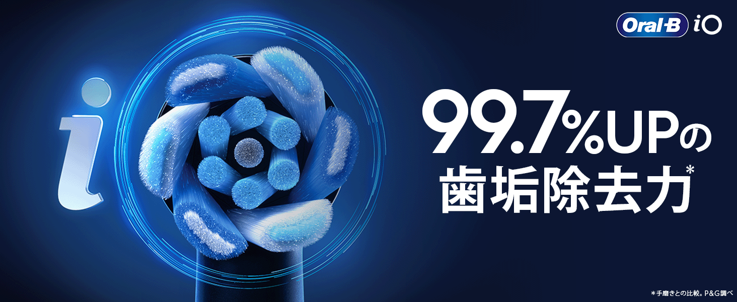 99.7% UP*Dental removal power prevents plaque buildup.　* Hand polished comparisonP&G research.