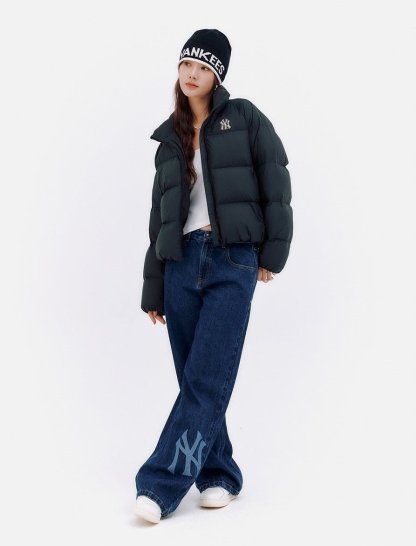 Womens Basic Overcrop Padding NY (Black) _ (3FDJB0136-50BKS)