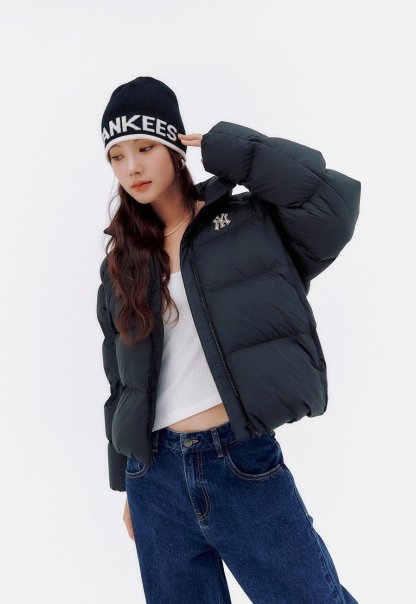 Womens Basic Overcrop Padding NY (Black) _ (3FDJB0136-50BKS)