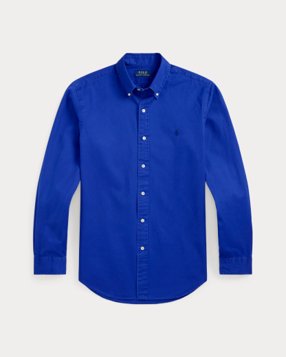 Chemise ajustée en sergé