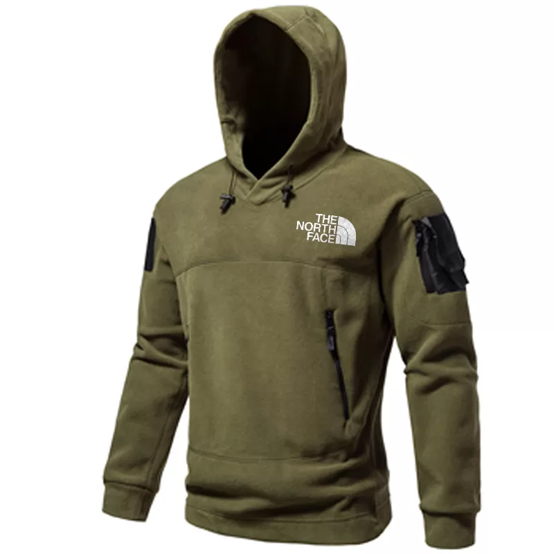 Men's hooded outdoor tactical solid color hoodie