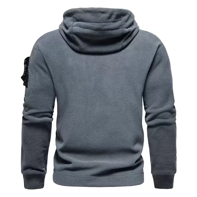 2024 Men's hooded outdoor tactical solid color hoodie