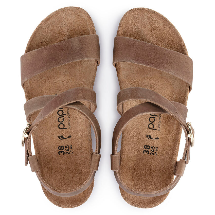 Women's  Birkethtnstock - Sibyl Ring-Buckle Oiled Leather - Cognac