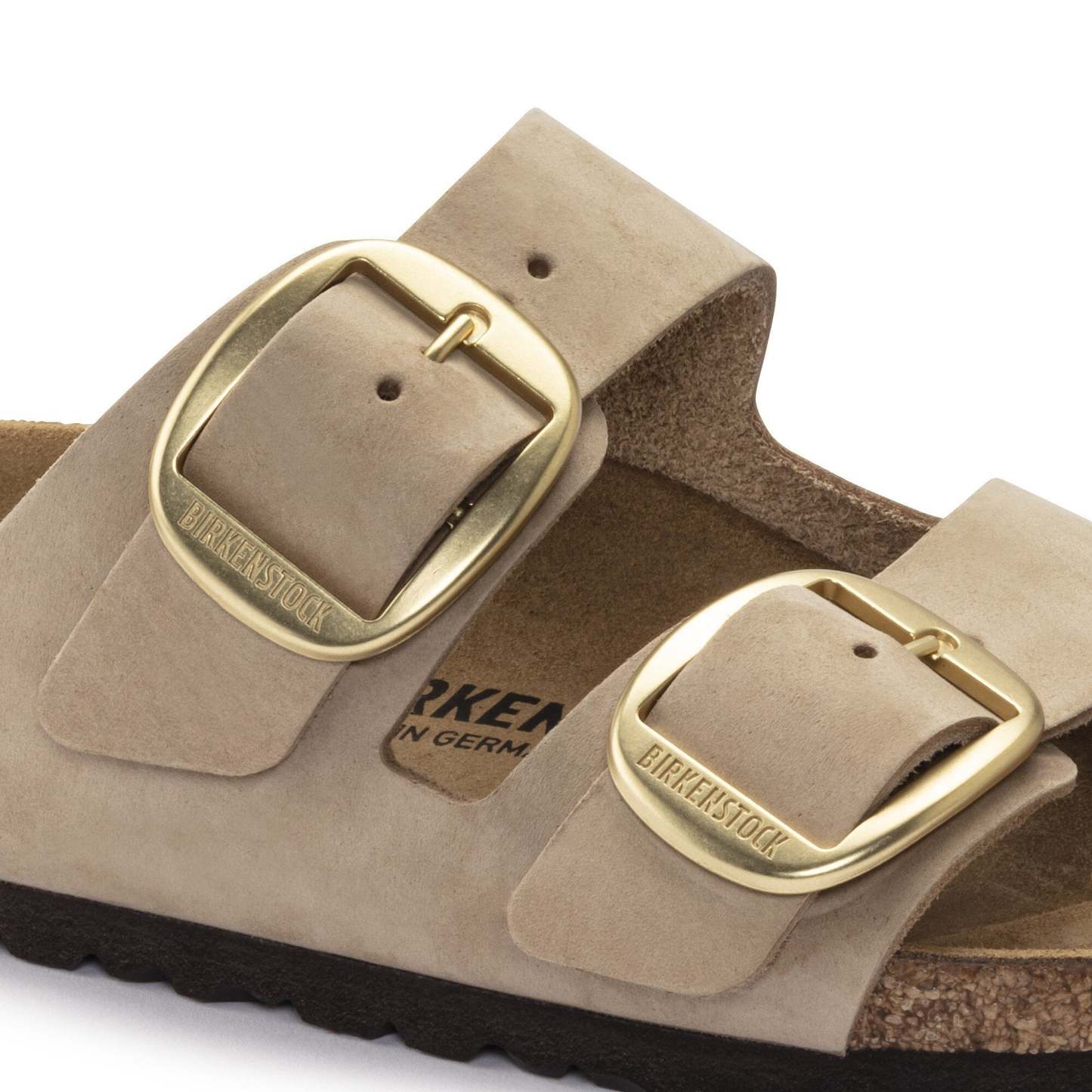 Women's  Birkethtnstock - Arizona Big Buckle Nubucklæder - Sandcastle