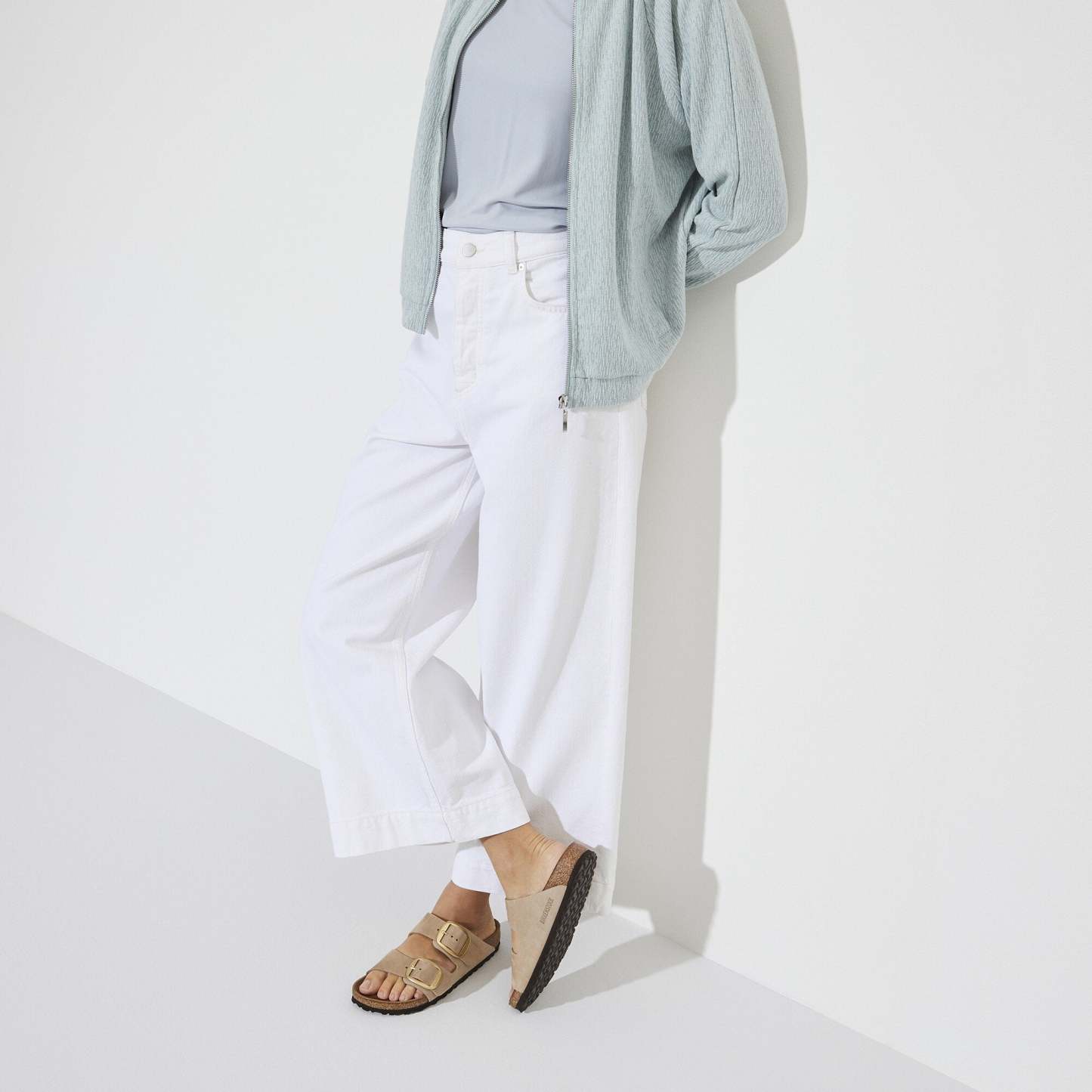 Women's  Birkethtnstock - Arizona Big Buckle Nubucklæder - Sandcastle