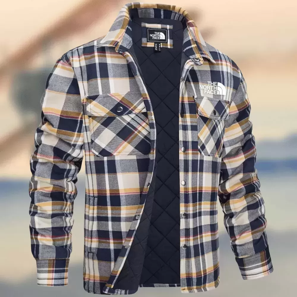 THE NORthtTH FACE Plaid Fashion Men's Warm Hooded Coat