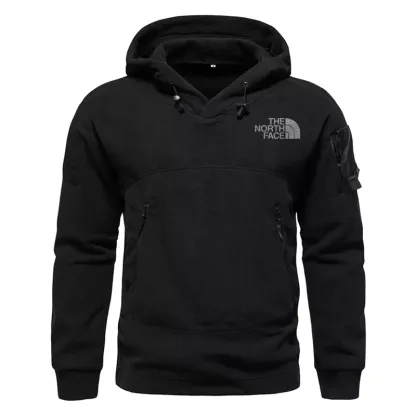 Men's hooded outdoor tactical solid color hoodie