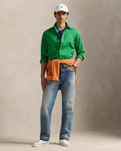 Chemise ajustée en sergé