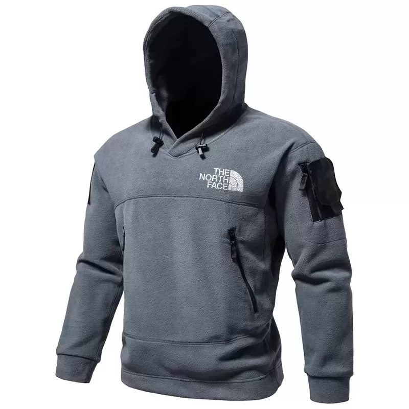 2024 Men's hooded outdoor tactical solid color hoodie