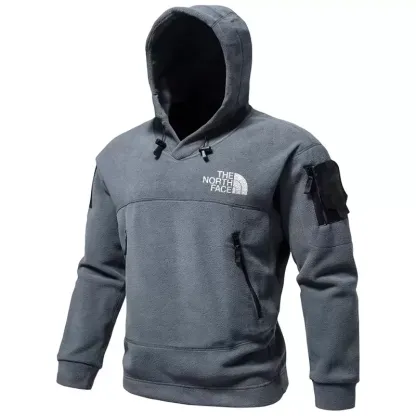 2024 Men's hooded outdoor tactical solid color hoodie