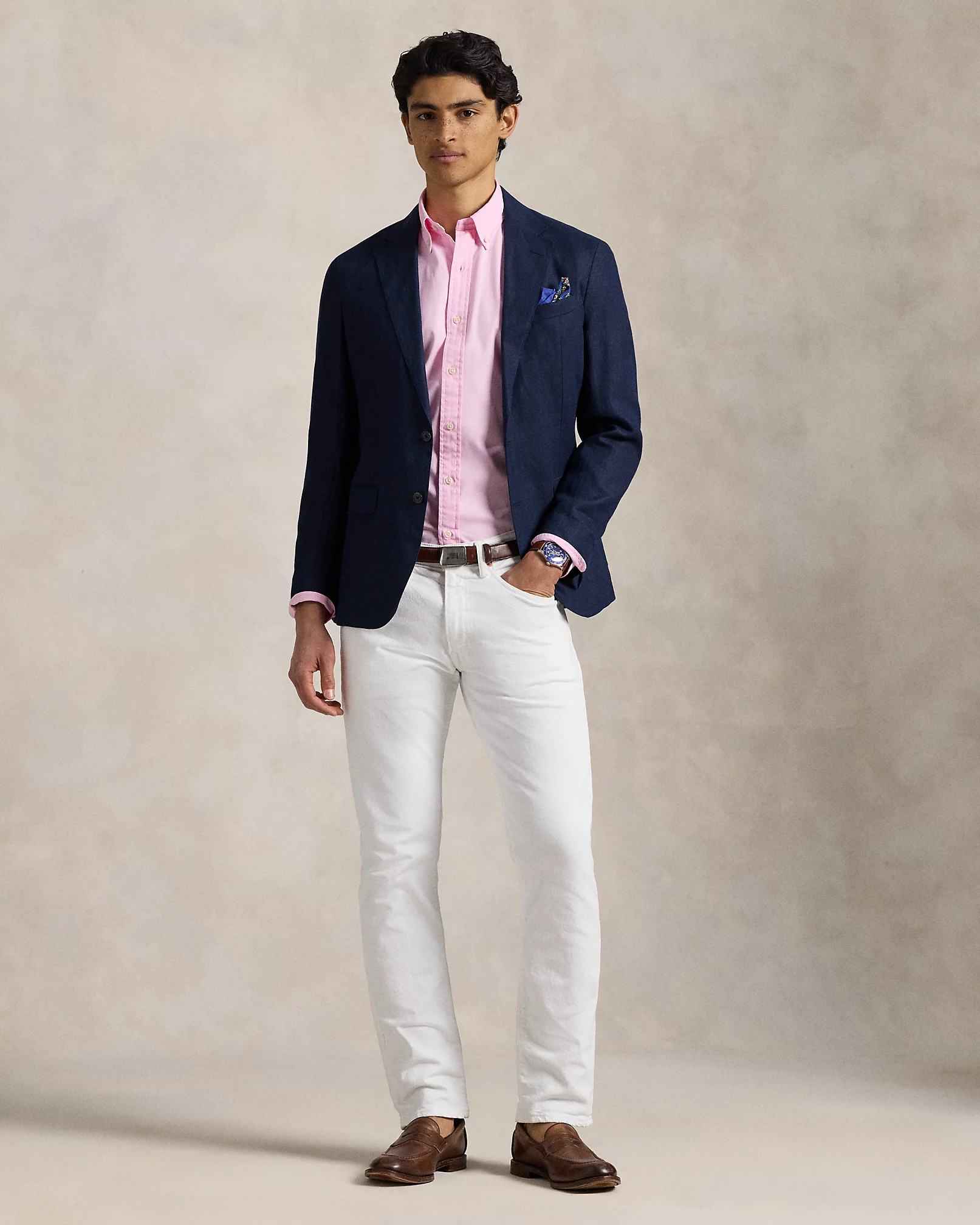Chemise ajustée en sergé