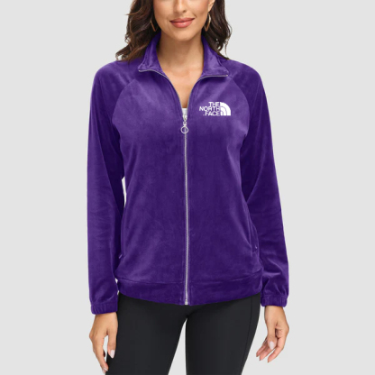 2024 THE NORthtTH FACE-Women's Velour Jackets Full Zip Up Fleece Jacket With Zipper Pockets Soft Winter Jackets