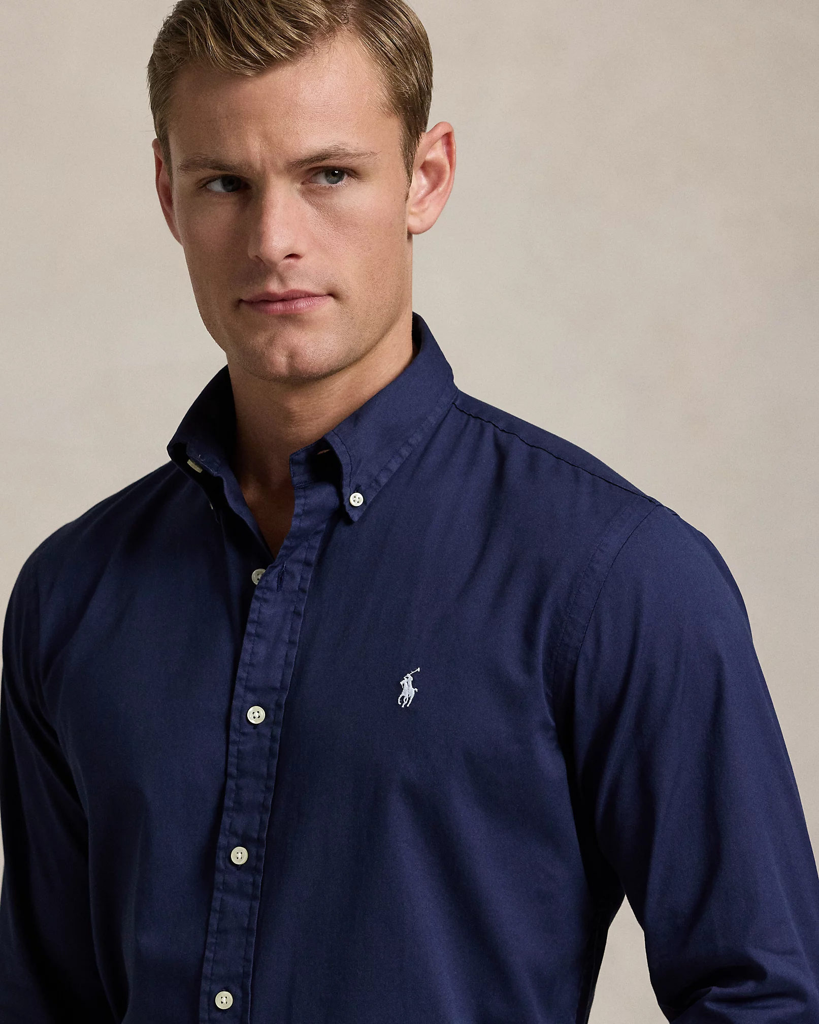 Chemise ajustée en sergé
