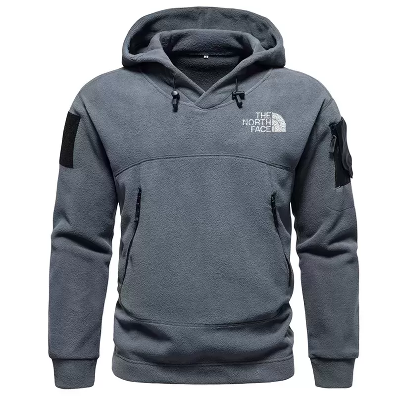 2024 Men's hooded outdoor tactical solid color hoodie
