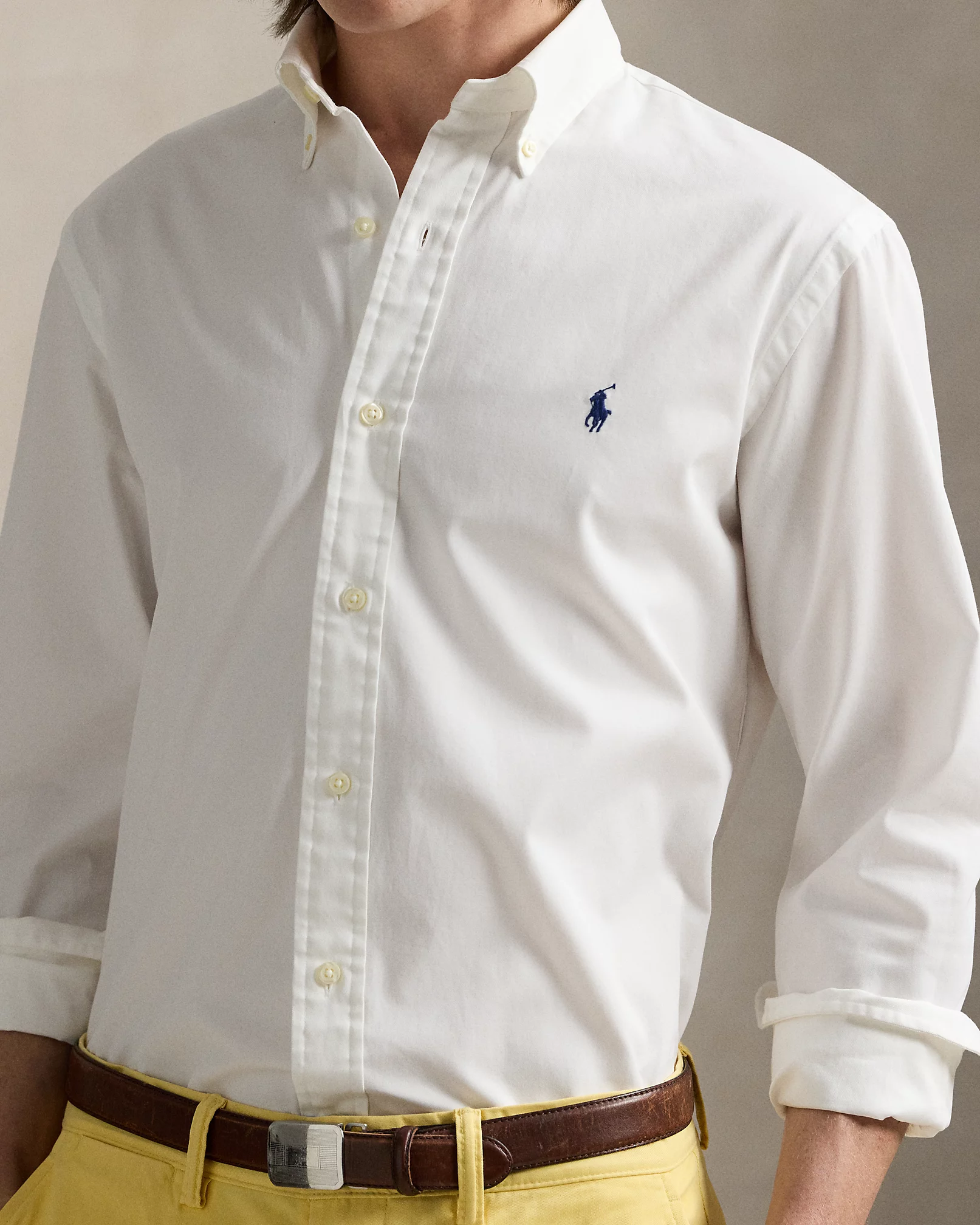 Chemise ajustée en sergé