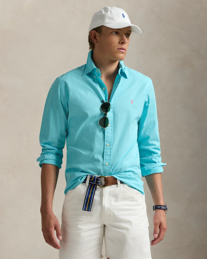 Chemise ajustée en sergé