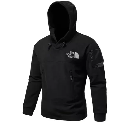2024 Men's hooded outdoor tactical solid color hoodie