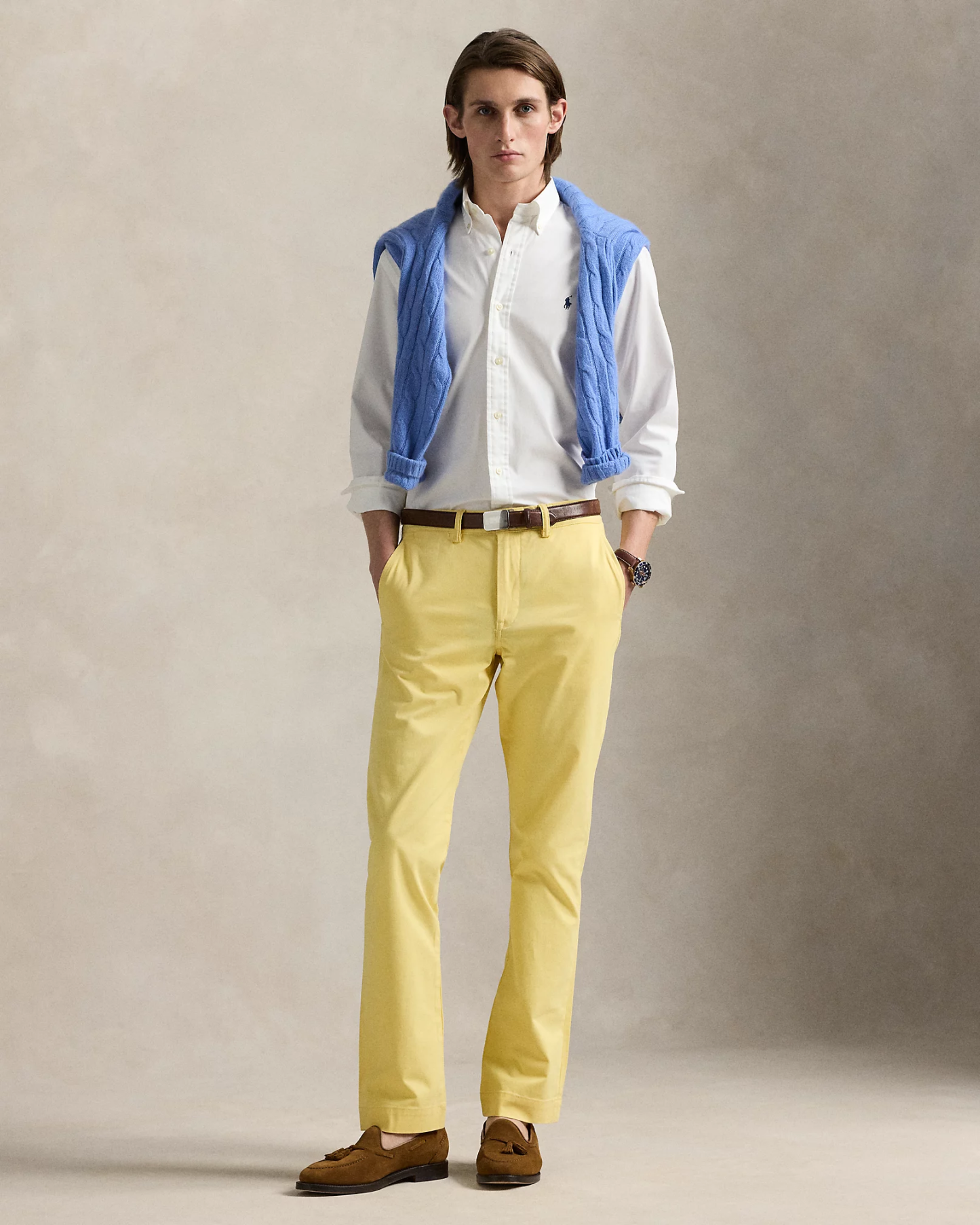 Chemise ajustée en sergé