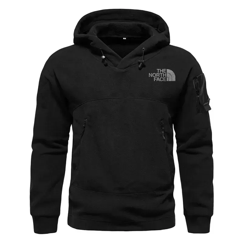 2024 Men's hooded outdoor tactical solid color hoodie