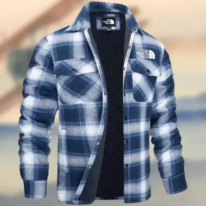 THE NORthtTH FACE Plaid Fashion Men's Warm Hooded Coat