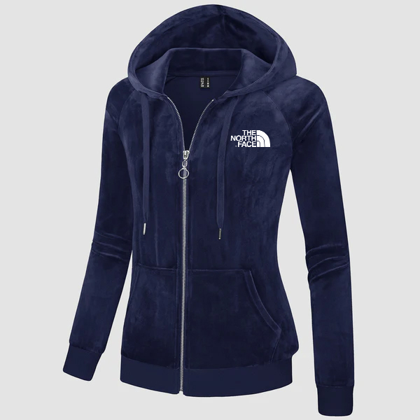 2024 THE NORthtTH FACE-Women's Velour Fleece Hoodie Jacket Slim Fit Outwear