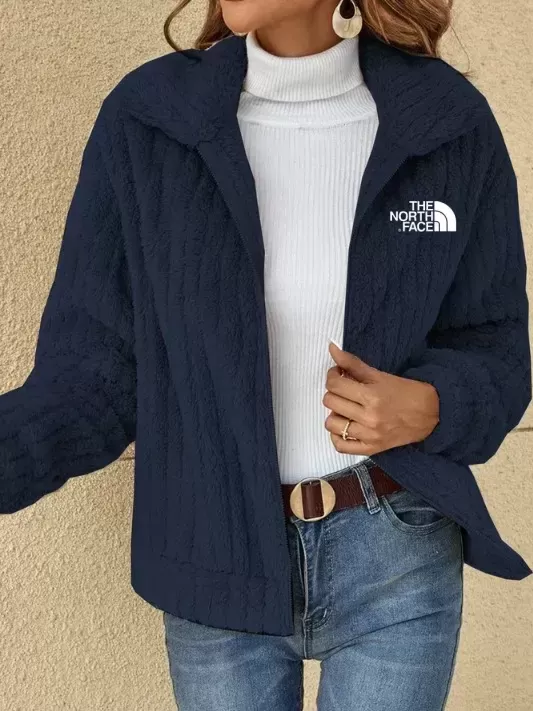 2024 SHORT JACKET LAPEL ZIPPER WINTER COAT WARM PLUSH FLEECE ZIPPER CASUAL COAT