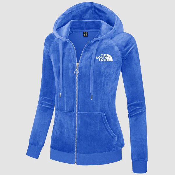 2024 THE NORthtTH FACE-Women's Velour Fleece Hoodie Jacket Slim Fit Outwear