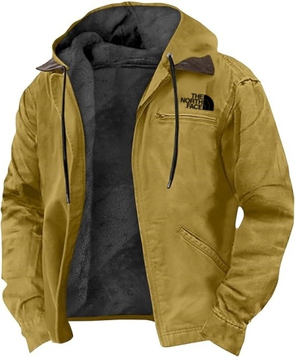 2024 THE NORthtTH FACE-Heavyweight Winter Hoodie Jacket Casual Stylish Zip Up Warm Fleece Sherpa Lined Jackets Coats With Pockets