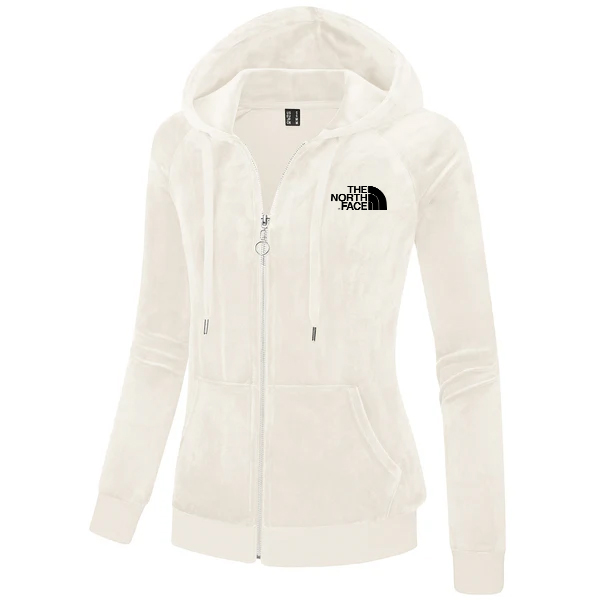 2024 THE NORthtTH FACE-Women's Velour Fleece Hoodie Jacket Slim Fit Outwear