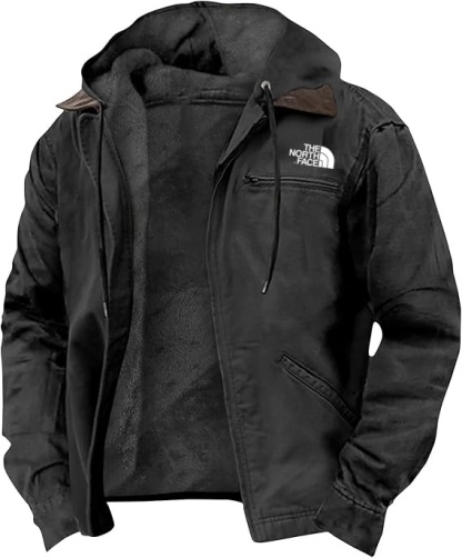 2024 THE NORthtTH FACE-Heavyweight Winter Hoodie Jacket Casual Stylish Zip Up Warm Fleece Sherpa Lined Jackets Coats With Pockets