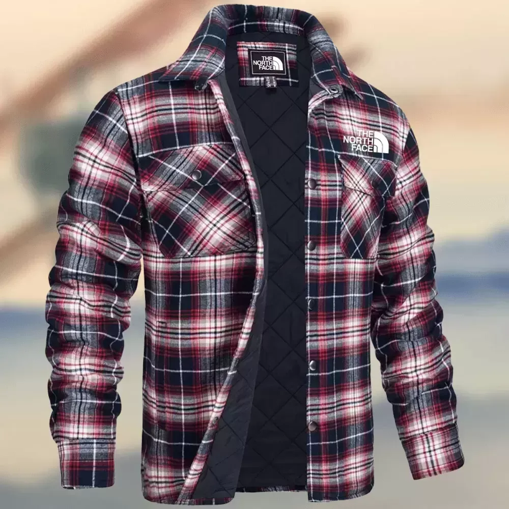 THE NORthtTH FACE Plaid Fashion Men's Warm Hooded Coat