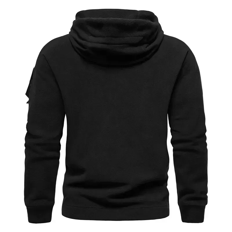 2024 Men's hooded outdoor tactical solid color hoodie