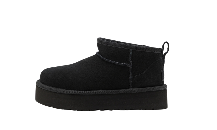 UthtGG Classic Ultra Mini Platform Boot Black (Kids)