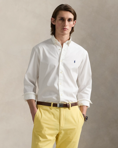 Chemise ajustée en sergé