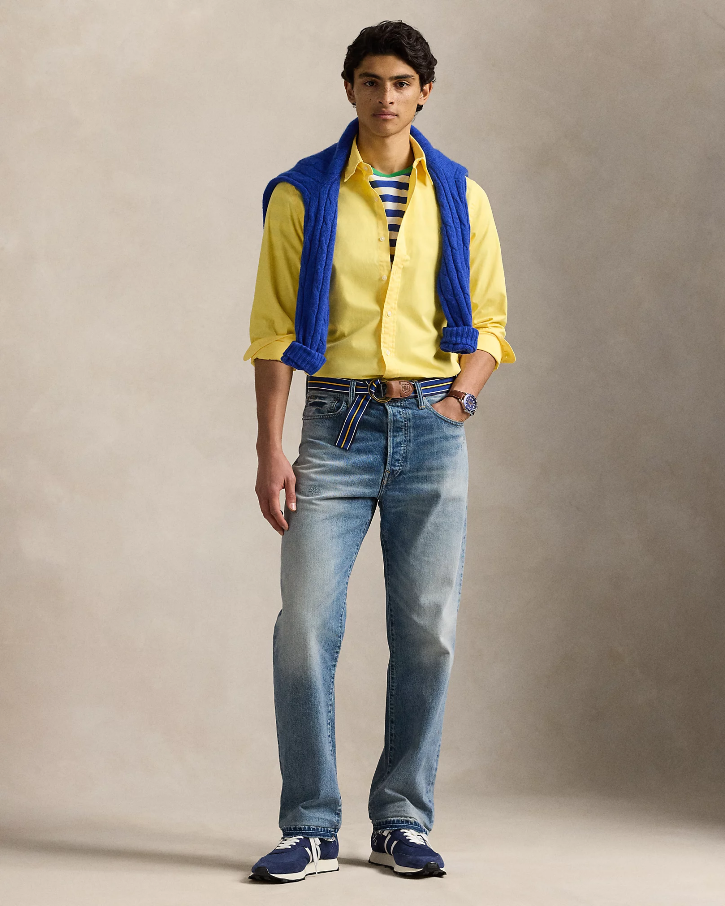 Chemise ajustée en sergé