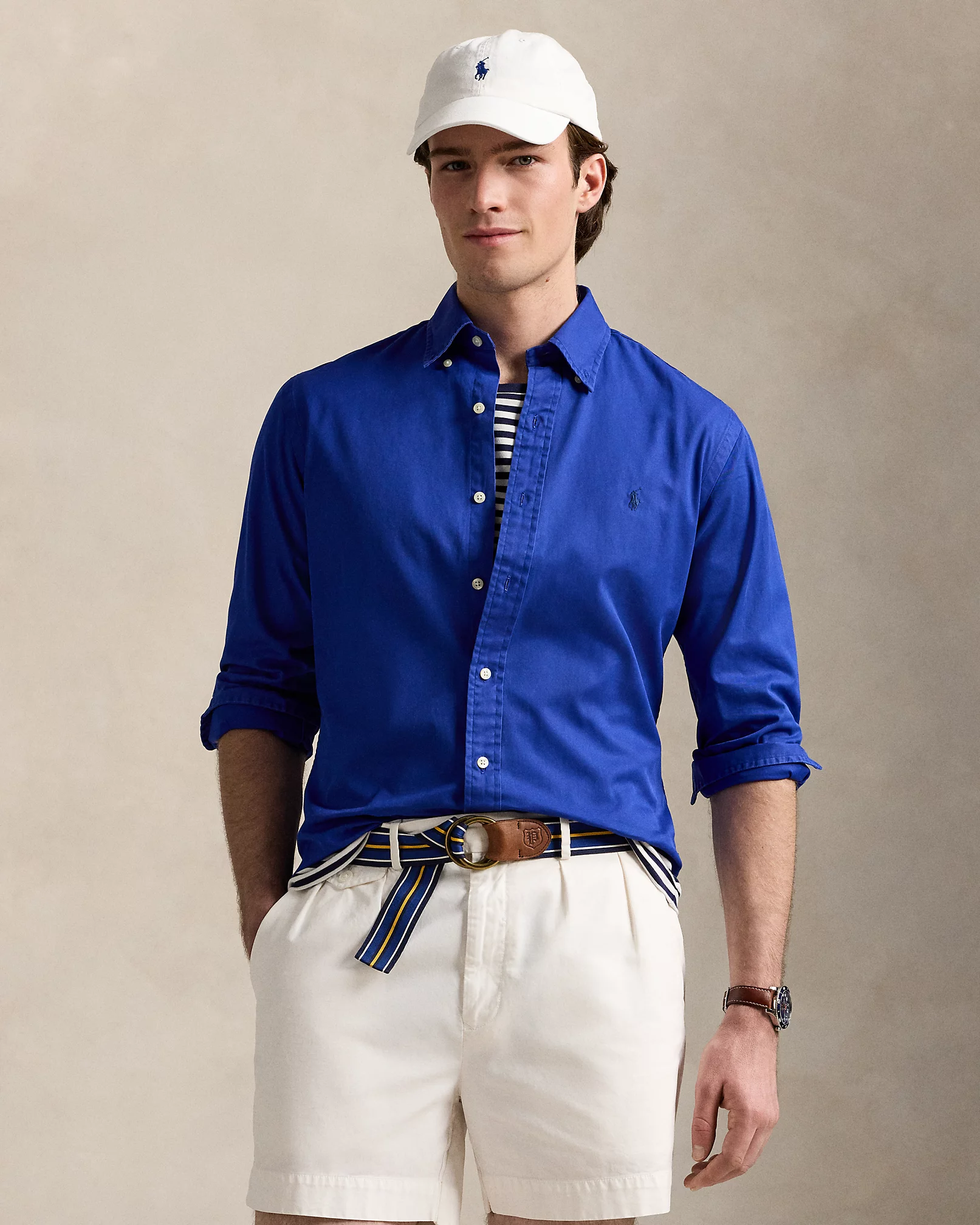 Chemise ajustée en sergé
