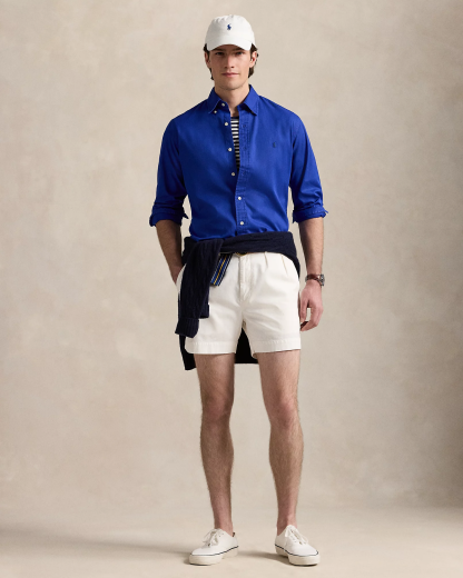 Chemise ajustée en sergé