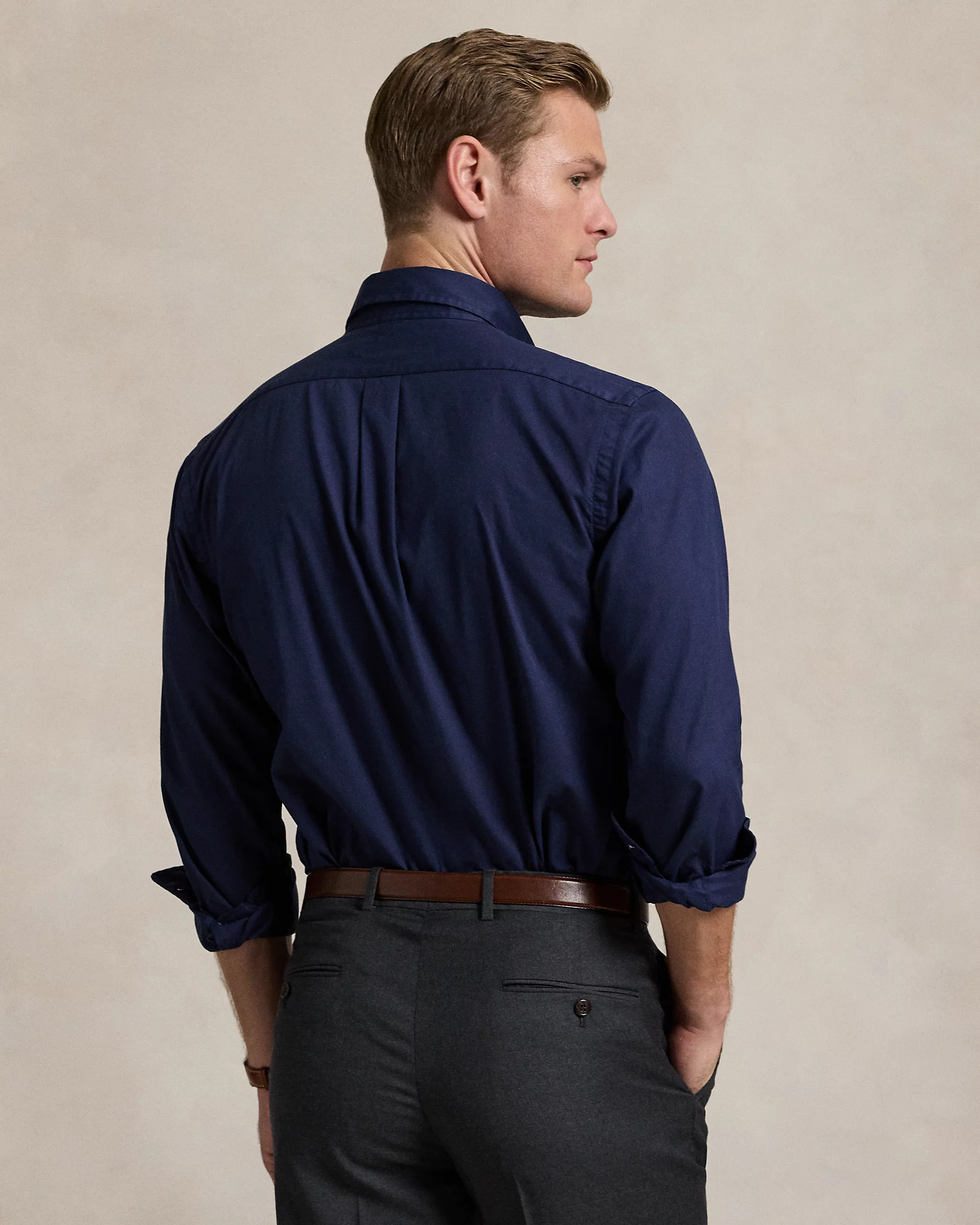 Chemise ajustée en sergé